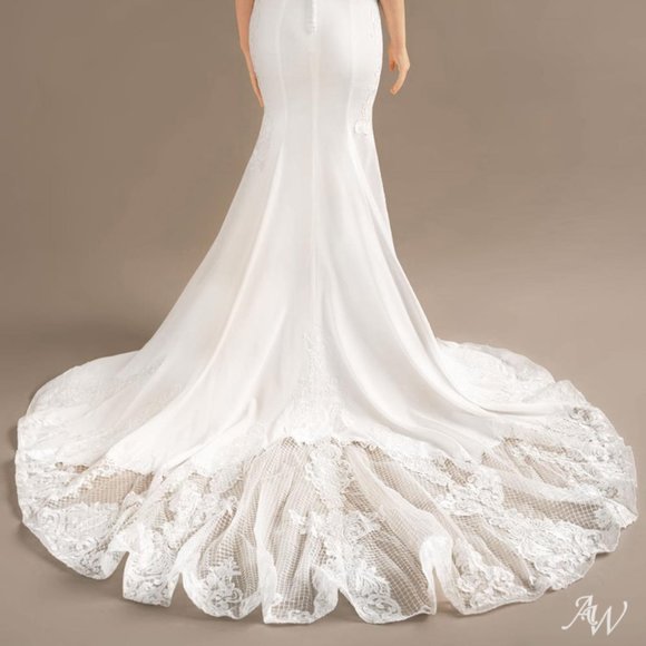 AW ANIAS WEDDING DRESS Bridal Gown Bride Size 16 - Picture 6 of 16